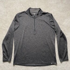 REI Co-op Midweight Base Layer Half-Zip Top Shirt Mens Large Dark Gray 121879